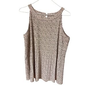 Adrianna Papell Womens Cheetah Print Pleated Halter Top Tan Black M